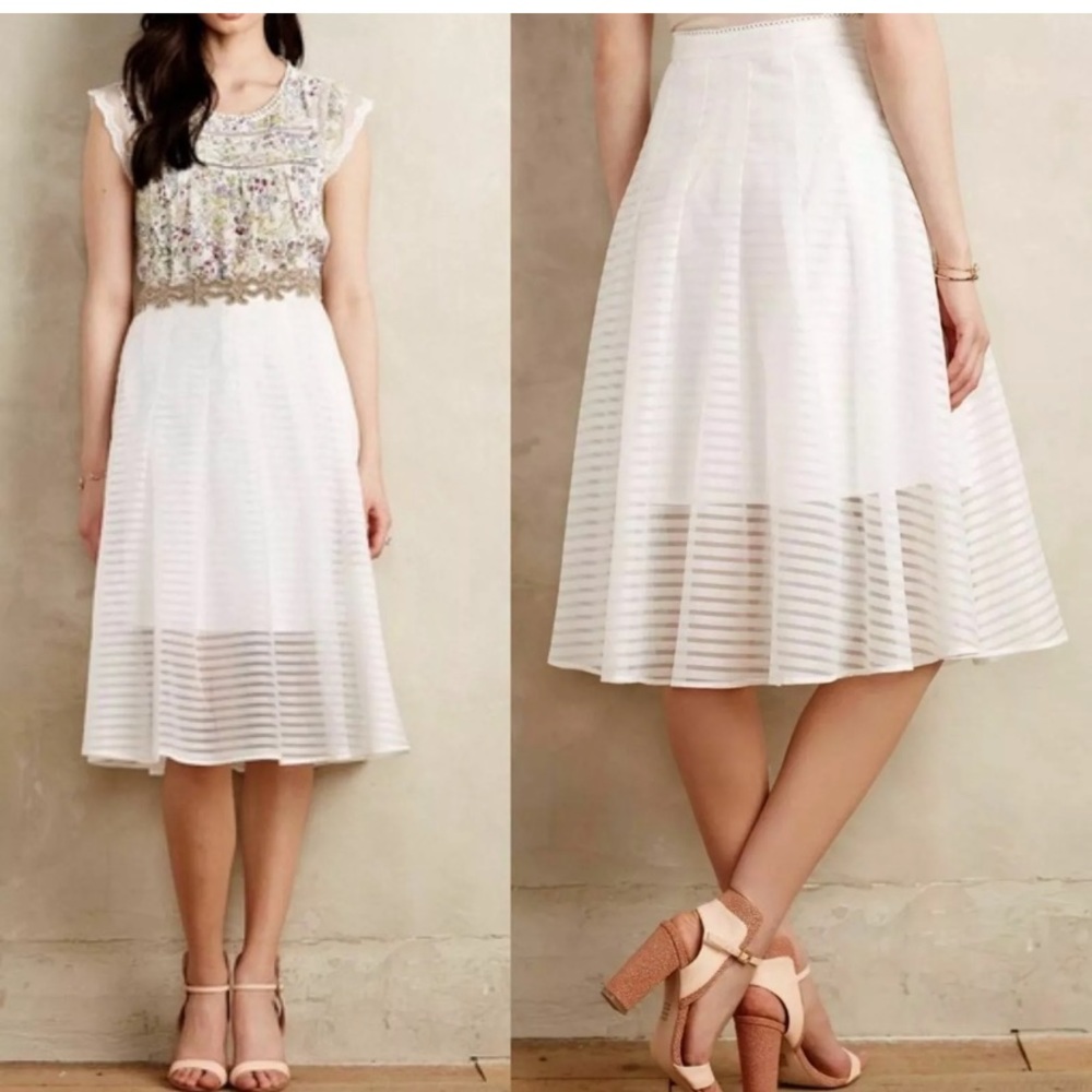 Anthro Leifsdottir Shadow Stripe midi skirt 2
